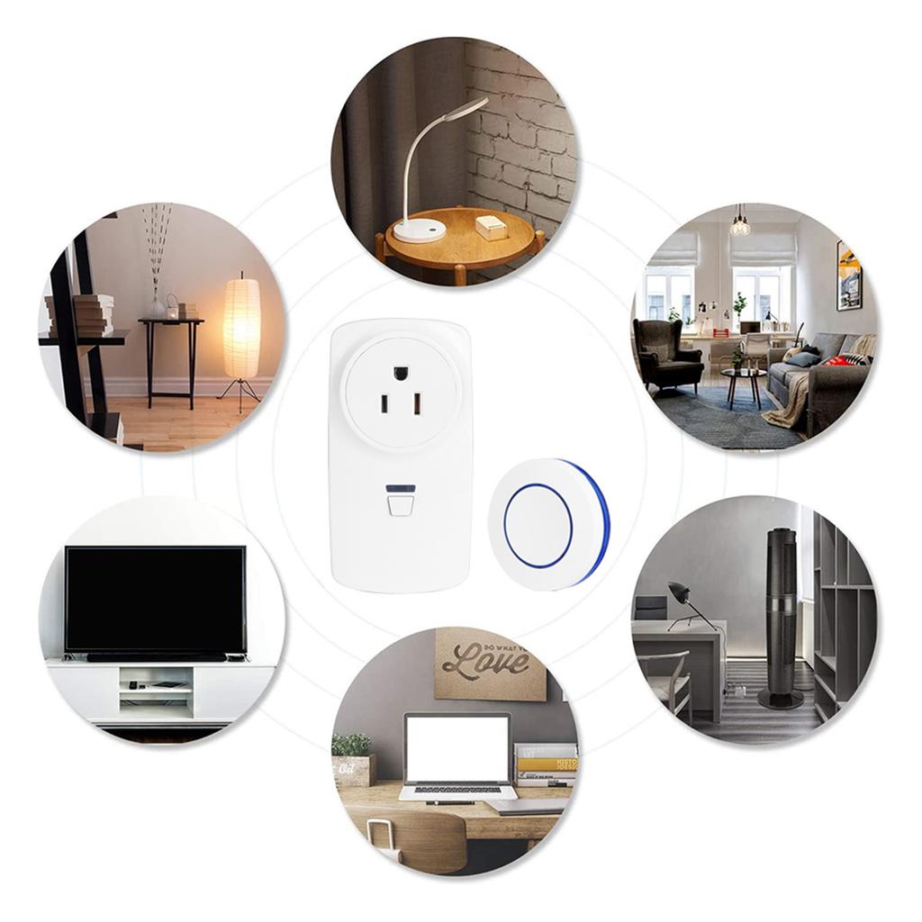 Haushaltsgeräte-Controller 2-Wege Drahtlose Steckdose Fernbedienung SteckdoseBlau Fernbedienung