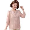 Mom's Spring 2026 Chiffon Blouse - New Chinese Style Fashion for Middle-Aged and Elderly Women