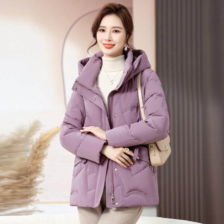Mom Winter Cotton-padded Jacket Short Foreign Fashion Coat New Cotton-padded Jacket Middle-aged and Elderly Women Winter Down Cotton-padded Jacket