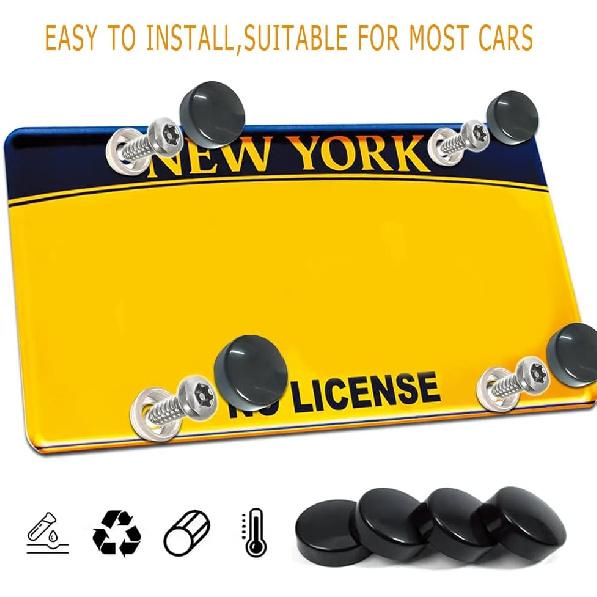 Anti Theft License Plate Screws, Anti Theft License Plate Frame Bolts Tamper Resistant Fasteners, Stainless Steel License Plate Screws, 1/4"(M6)