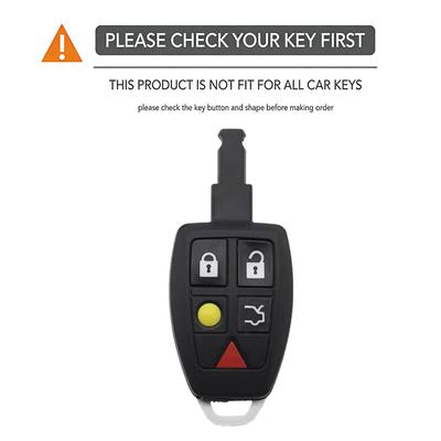 Silicone 5 Buttons Key Case For Volvo C30 C70 S40 V50 2004 - 2007 Remote Key Fob Case Protector Cover