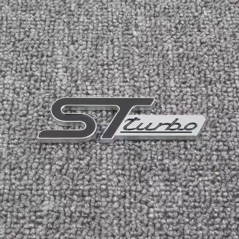3D Metal STLine STTurbo Logo Emblem Decal Front Grill Fender Side Badge Sticker for  Kuga Fiesta Mondeo and Other Automobile Brands