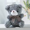 Cute Cartoon Bear Plush Keychain with Bow Tie