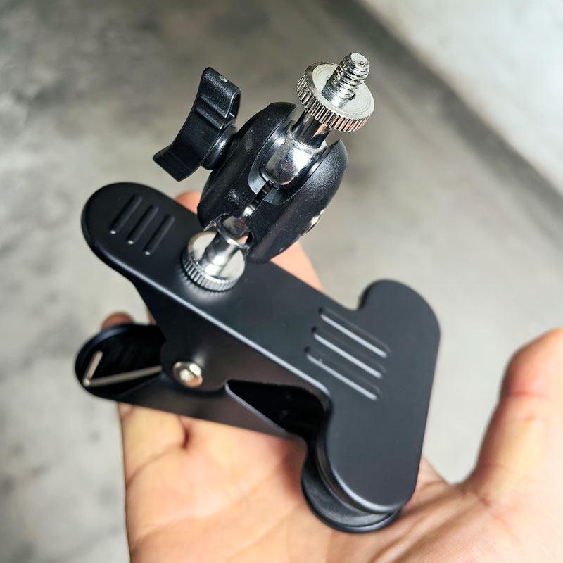 Universal Metal Phone Clamp Stand for Desktop Broadcasting