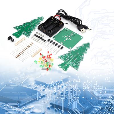 DIY 3D Christmas Tree 3 PCB Electronic Exercise Kit Lower Energy Consumption Handmade Christmas Decor Kits for Home Living Room