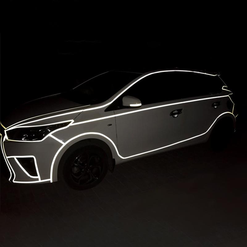 8M/Roll Bike Safety Motorcycle Helmet Reflector Tape DIY Car Scooter Accessory PVC Reflective Glow Stickers