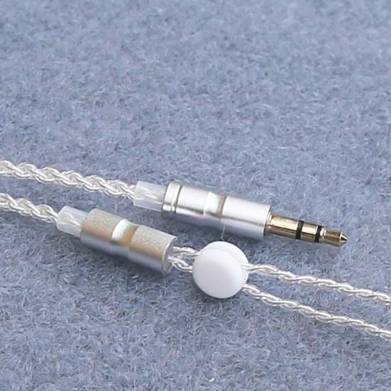 1.2M MMCX Earphone Cable Replacement Detachable 3.5MM 4 Core Silver-Plated Earbuds Wire Headphone Extension Cord