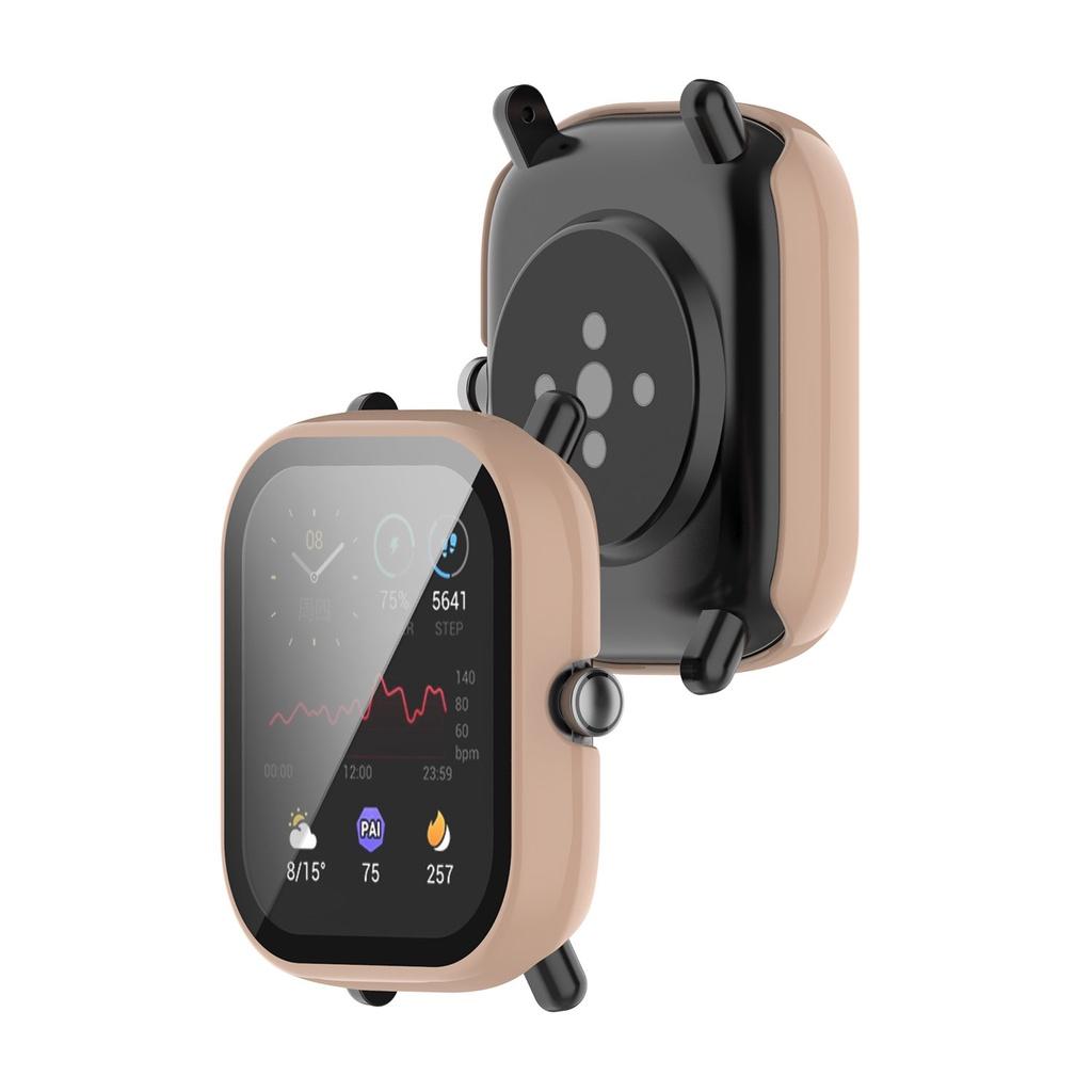 Obudowa z twardą krawędzią do Amazfit Bip U / Amazfit Bip U Pro pokrowiec ochronny hartowana folia ochronna do Amazfit Pop / Pop Pro