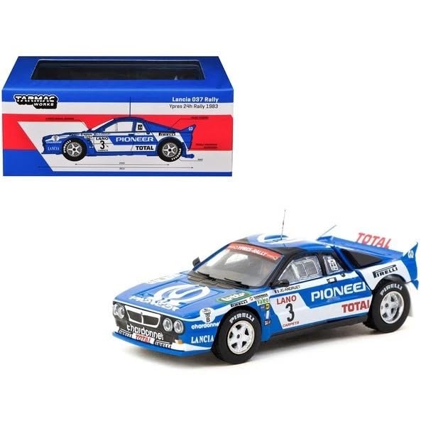 Масштаб Tarmac Works Lancia 037 Ралли Ипр 1983 Tarmac Works Sappey 1/64 J.C. Андрюэ/Ф синий