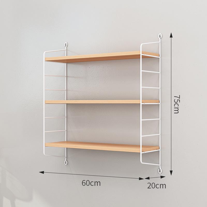 Modern Wall Bookshelf: Simple Multi-Layer Nordic Storage Rack