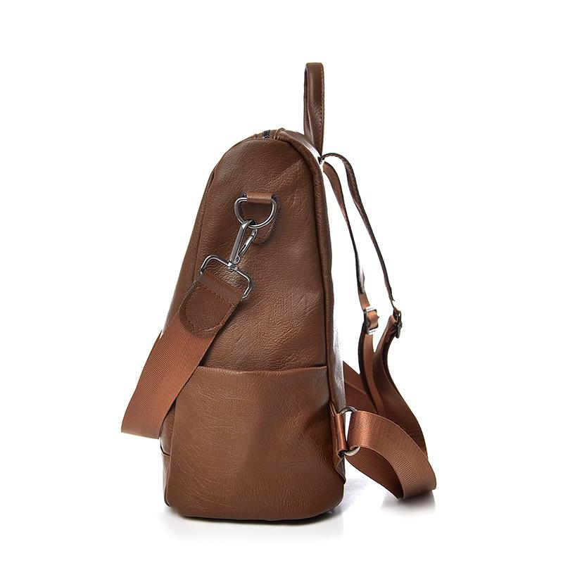 New Backpack Dual-purpose Soft Temperament Fashion Women's Bag Schoolbag Large Capacity Single Shoulder Leisure