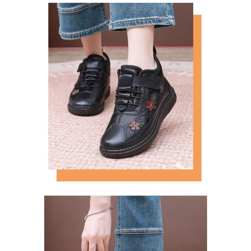 Winter New Women's Cotton Shoes with Fleece and Thickened Middle-aged and Elderly Cotton Boots Are Non-slip and Warm