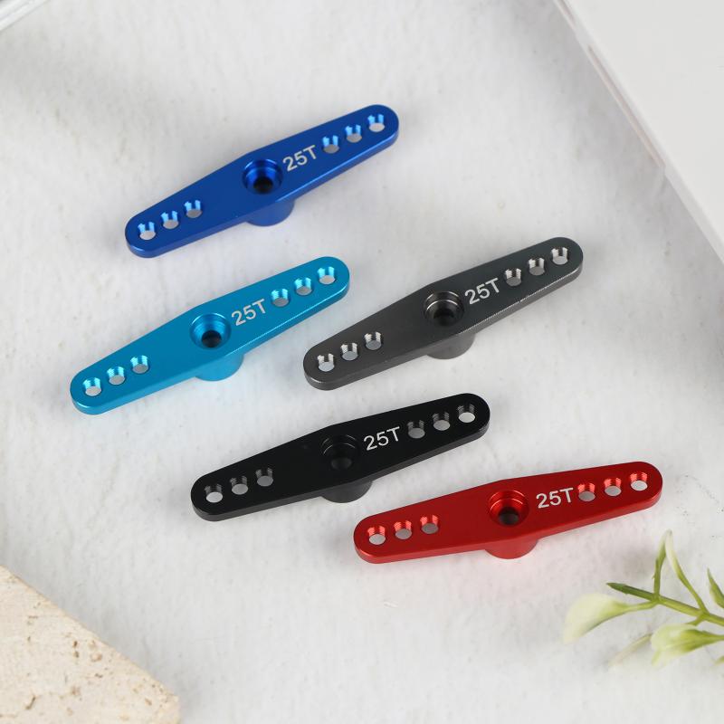 Aluminum Alloy Rc Servo Arm 25T Steering Servo Dual Arm For Rc Car Crawler Large Torque Digital Coreless Servo Parts