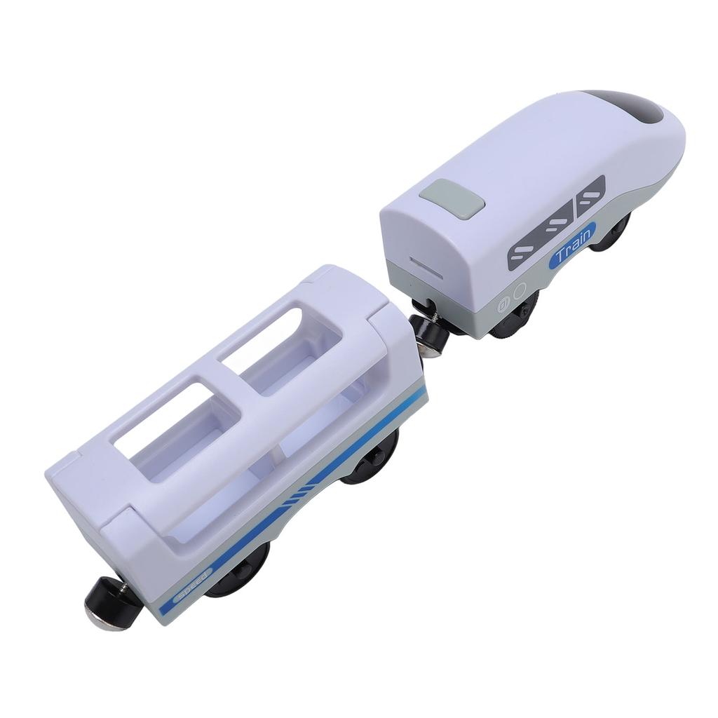 Electric Toy Train Blue White Cute ABS Interactive Kids Train Toy for Home Kindergarten