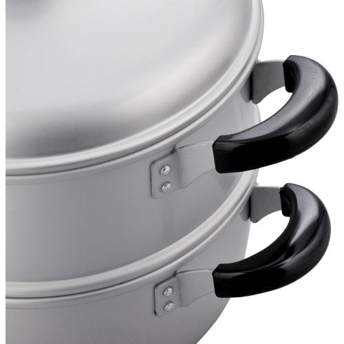 Wahei Freiz Two-Tier Steamer, Bugaku Style, 26cm, Lightweight, Anodized Aluminum, for Gas Stoves Only, MR-7591