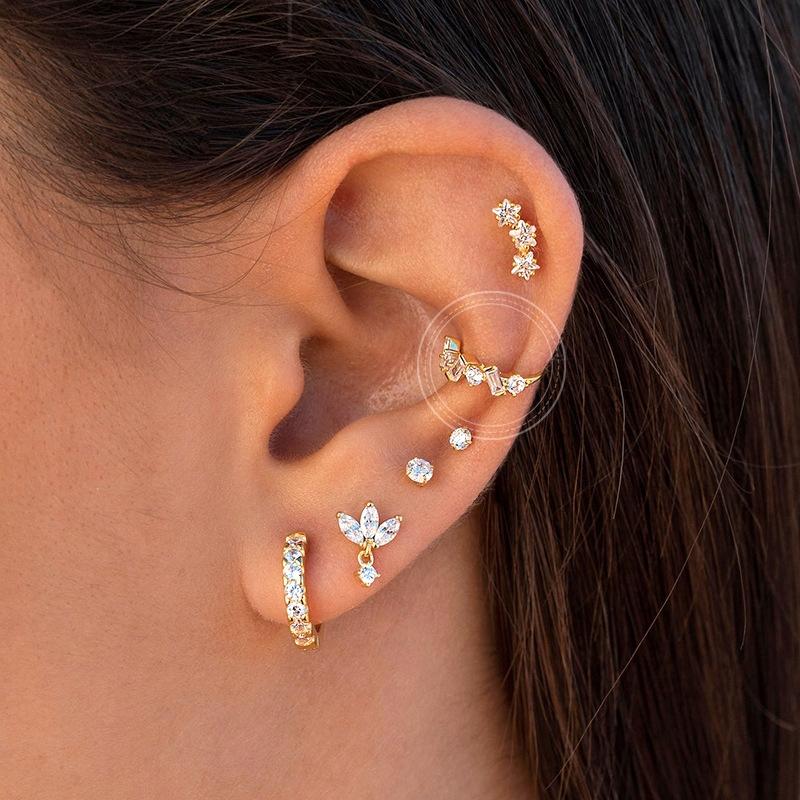 Fashionable Classic Copper Earrings K12 Gold