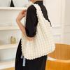 Trendy shoulder bag niche design cloud pleated tote bag simple waffle large capacity armpit bag