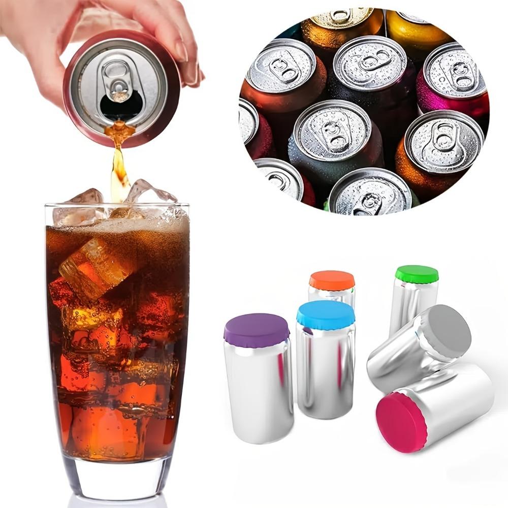 6pcs Silicone Can Lids, Soda Water Silicone Lids, Silicone Sealing Cover, Beverage Beer Can Lids, Drinkware Accessories, 2.5in*0.5in
