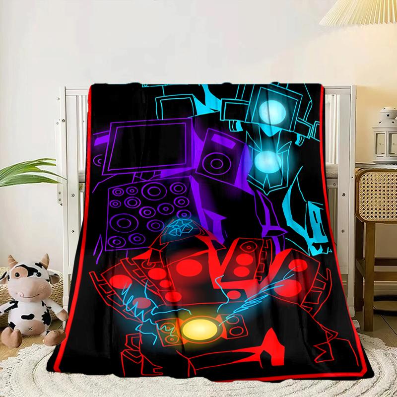

Robot Invasion Alert Blanket Flannel Blanket for bed, sofa, Camping, Hiking, Picnic Essentials, gift for family Fan gifts 75x90cm