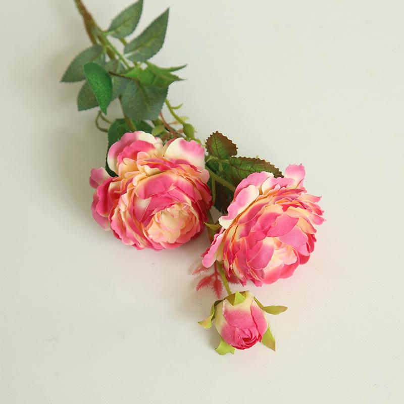 

1 шт., винтажный домашний декор, букет роз, искусственные цветы, шелковые свадебные аксессуары, искусственные растения розы красного