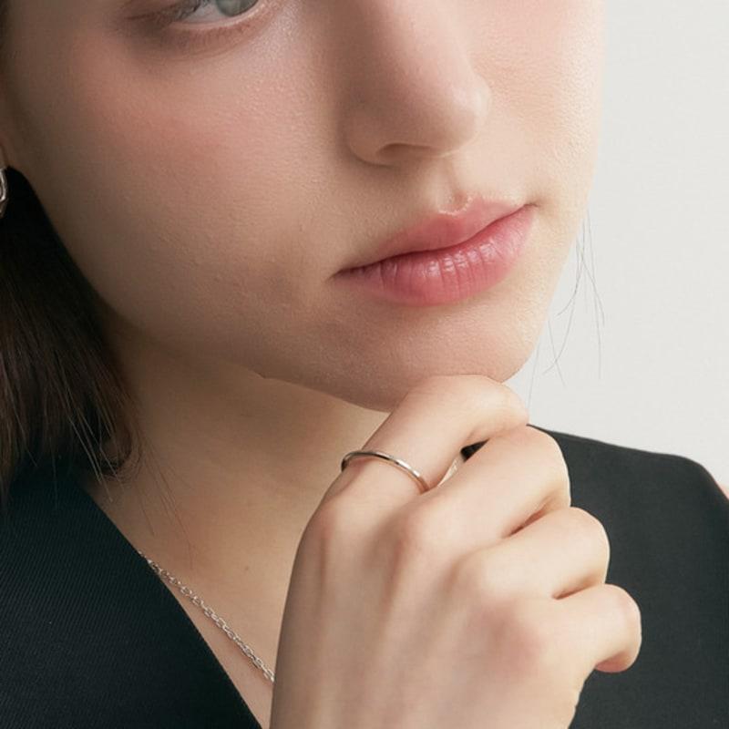 UNI.J [Cotidiano]Cutting Plain Silver Ring Ir268