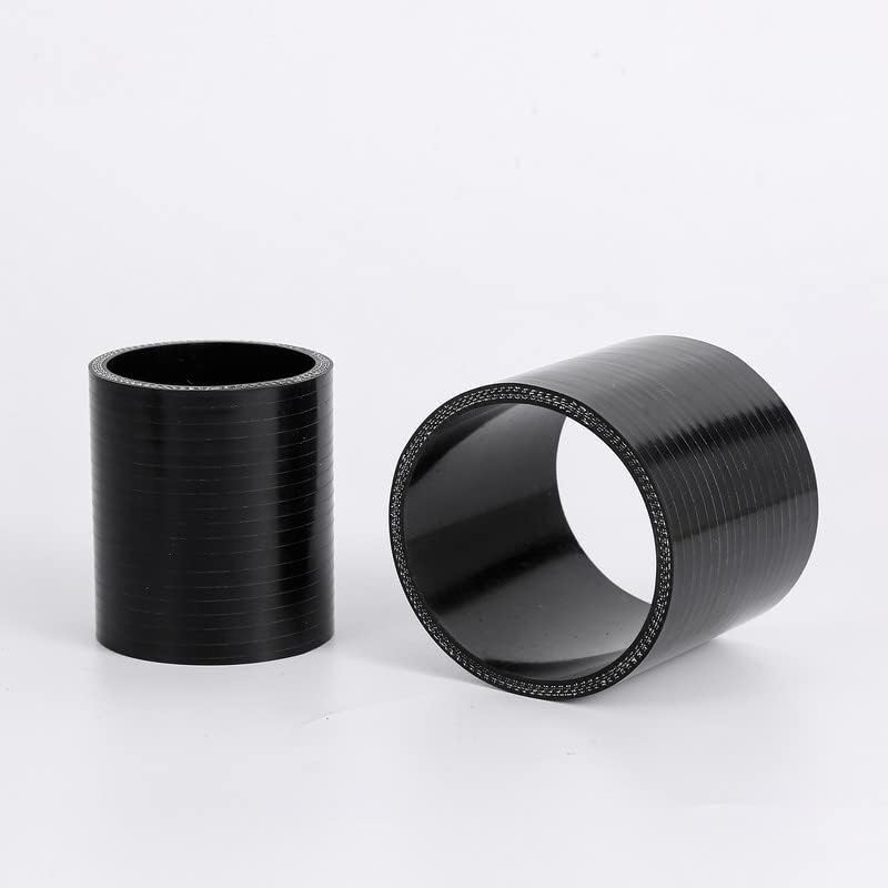 2.25In ID Straight Silicone Hose Coupler With Stainless Steel Hose Clamps, 2-1/4 In Silicone Coupler High Temp 4-Ply Reinforced 3In Length