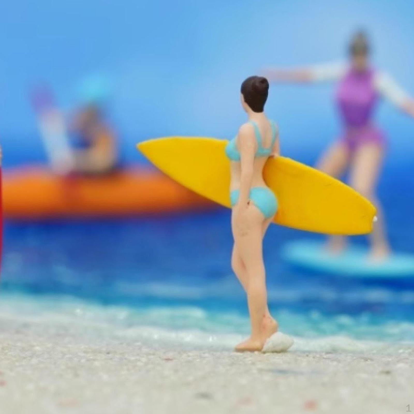 

Миниатюрная фигурка серфера 1/64, аксессуары для кукольного домика, фотореквизит, окрашенный Style E