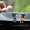 ErMo Car Decoration Car Accessories Car Supplies Cute Couple Balloons Resin Birthday Car Decoration