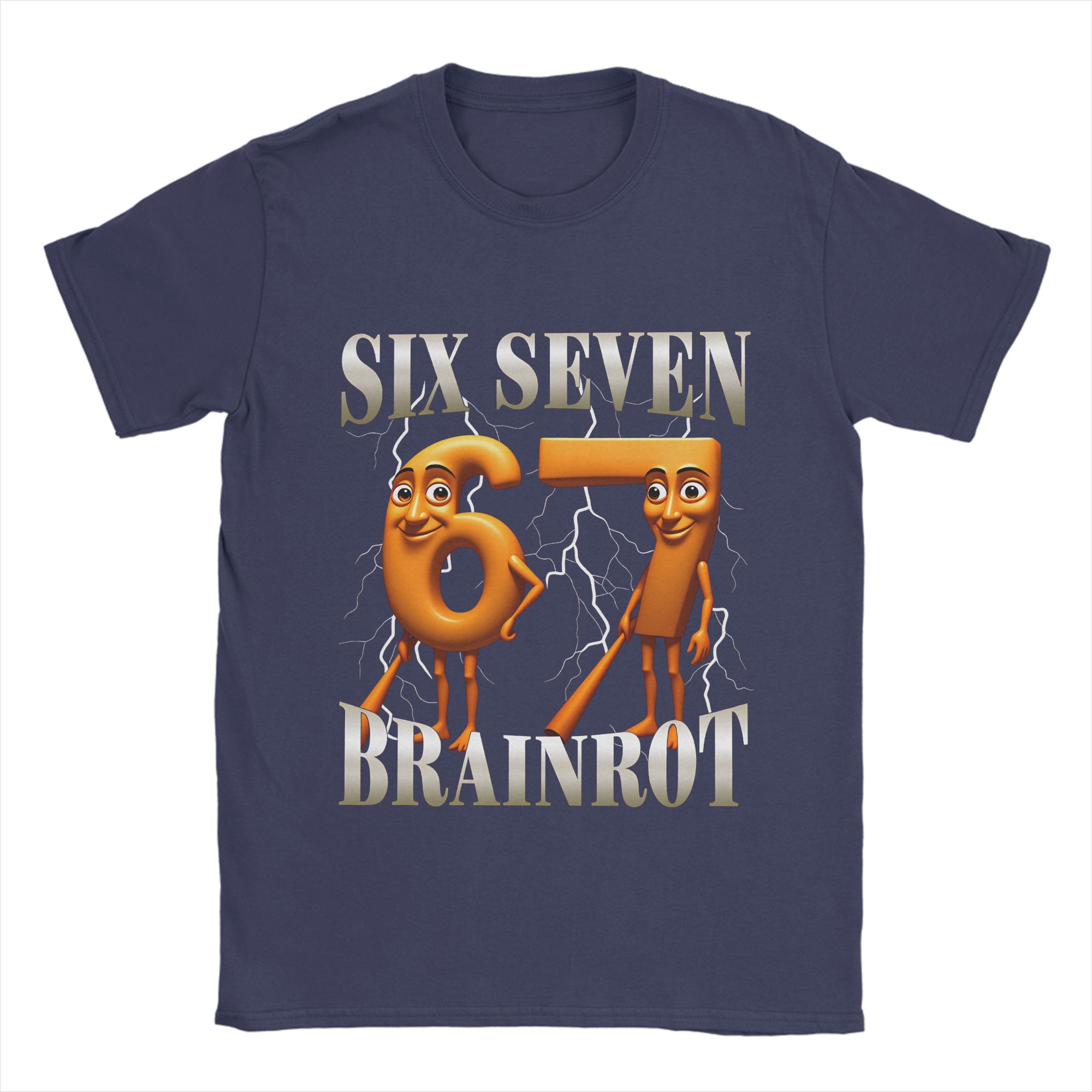 

Italian Brainrot Tung Tung Sahur Six Seven TShirt Pure Cotton Clothes Crazy Short Sleeve Crew Neck Tee Shirt Plus Size TShirts 4XL