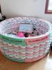 European Single Strand 5cm Cable Knit Baby Bed Bumper - Handmade Anti-Collision & Anti-Fall Decoration