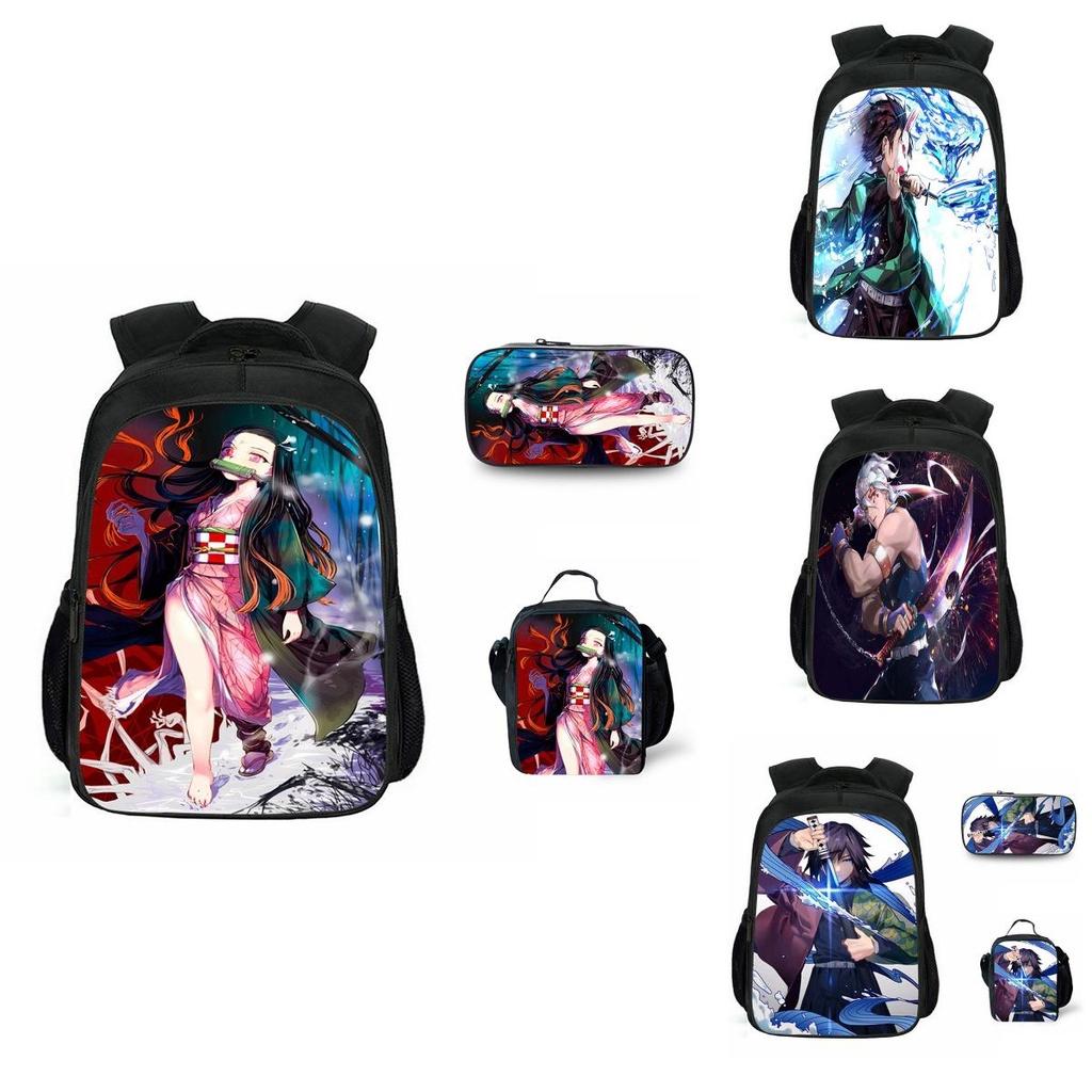 Large Capacity Demon Slayer Kimetsu No Yaiba Backpack With Durable Material And Stylish Design