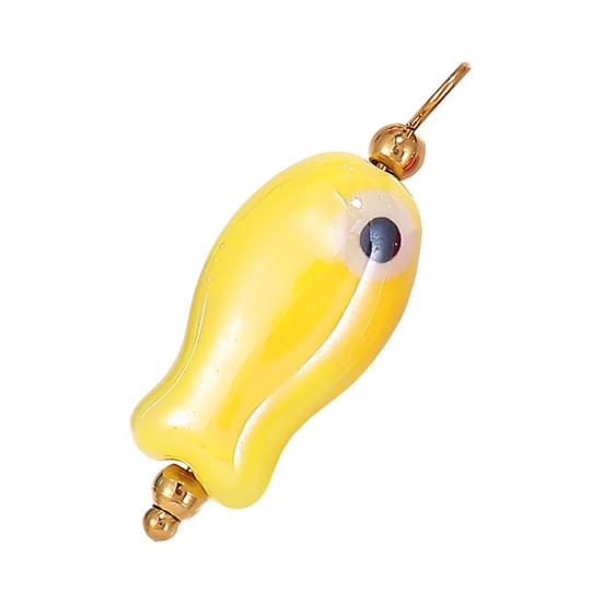 Handmade Ceramic Necklace Pendant, Star Fish Flower Charms with Golden Plated Findings, Ocean Theme Charms for DIY Earring Bracelet Jewelry Making