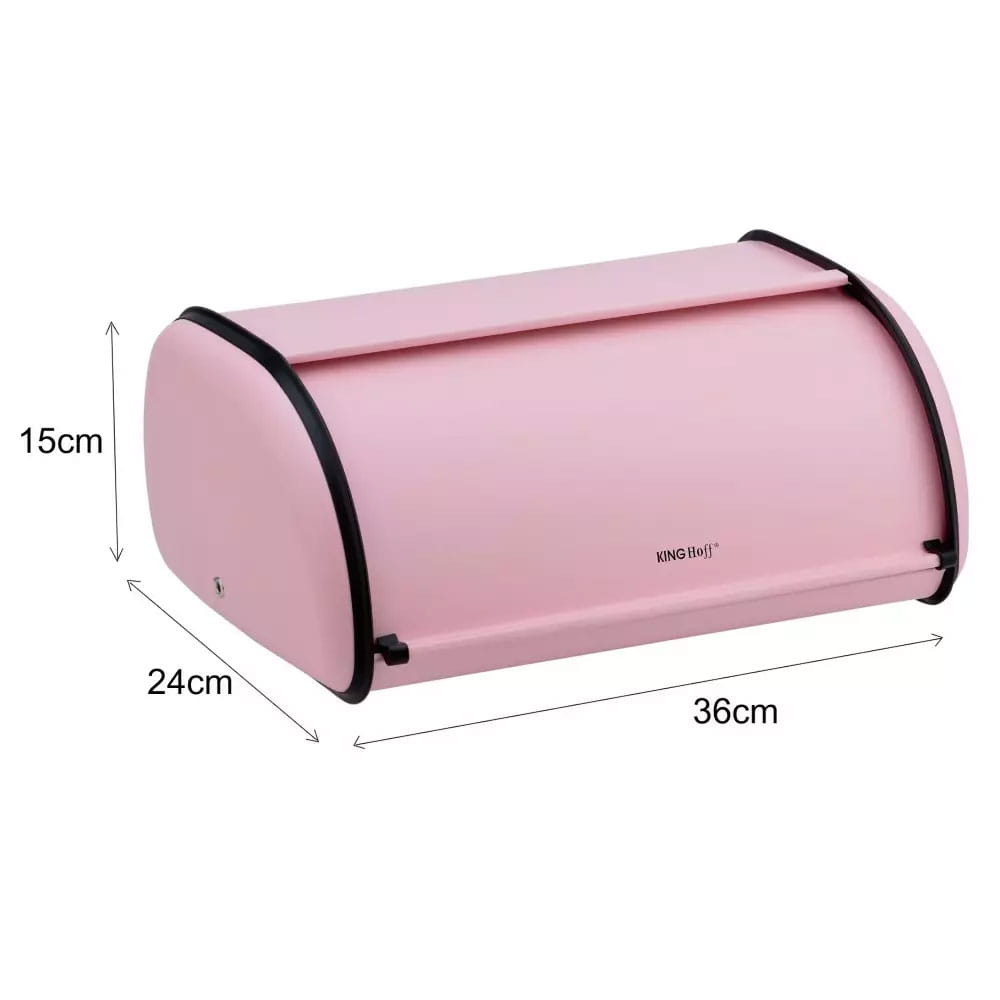 Chlebak stalowy mały 36cm KINGHOFF KH-1756 Różowy
