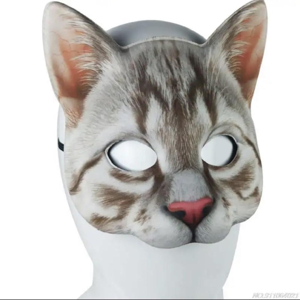 Cat Half Cat Cosplay YouTube Costume Animal Unisex Mask, Mask, Headgear, Filming, Mask, Mask, Funny, Party, (6)