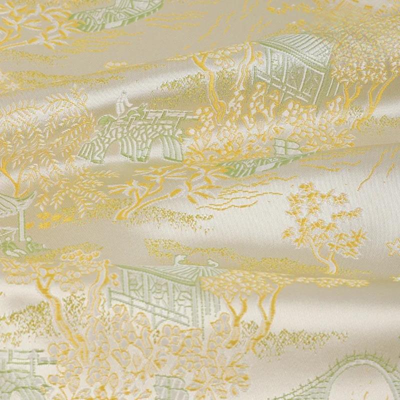 100x145cm 3D Relief Damask Fabric Brocade Jacquard Flower Pattern Fabric DIY Sew New Chinese Cheongsam Dress Hanfu Garments