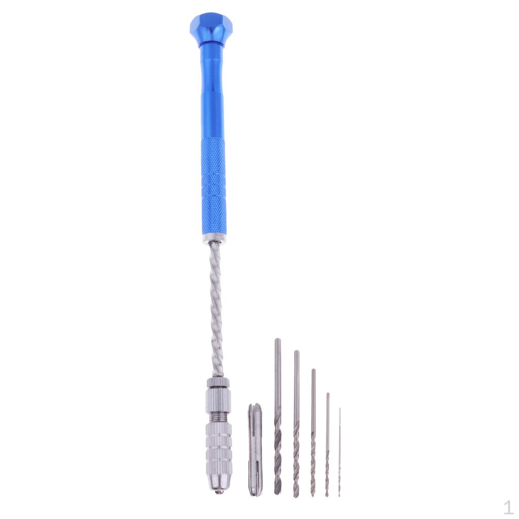 

Lightweight Spiral Drill Pin ,Spiral Hand Push Chuck Jewelry Hole Carving 5pcsTwist Set