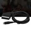 1.8m Scart Cable for Sega Saturn Controller Audio Video Cord for Sega Saturn RCA AV Stereo Extension Cable for PAL NTSC Console