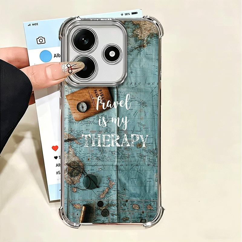 

Travel Map Artistic Pattern Soft Phone Case For Xiaomi Poco X7 X8 Pro Max X6 X5 X3 F8 Ultra F7 M8 M7 M5S Redmi 15C 15A 15 14C 13 Xiaomi Poco X3 Pro