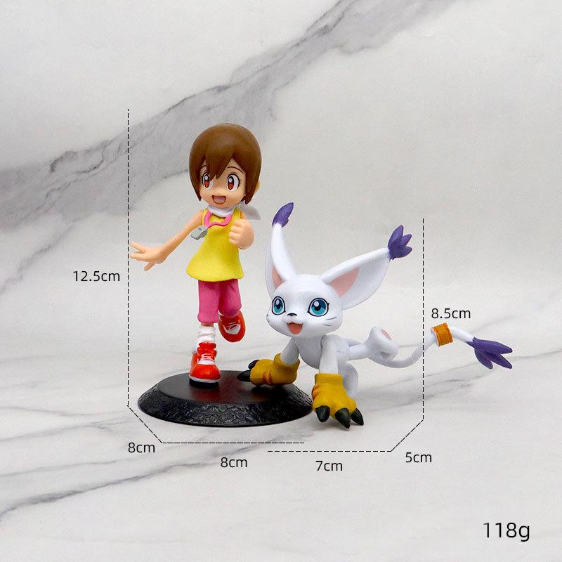 

Anime Digimon Yagami Taichi Agumon Gabumon Anime Action Figure Model Gifts Collectible Figurines for Kids Desktop Decoration As shown