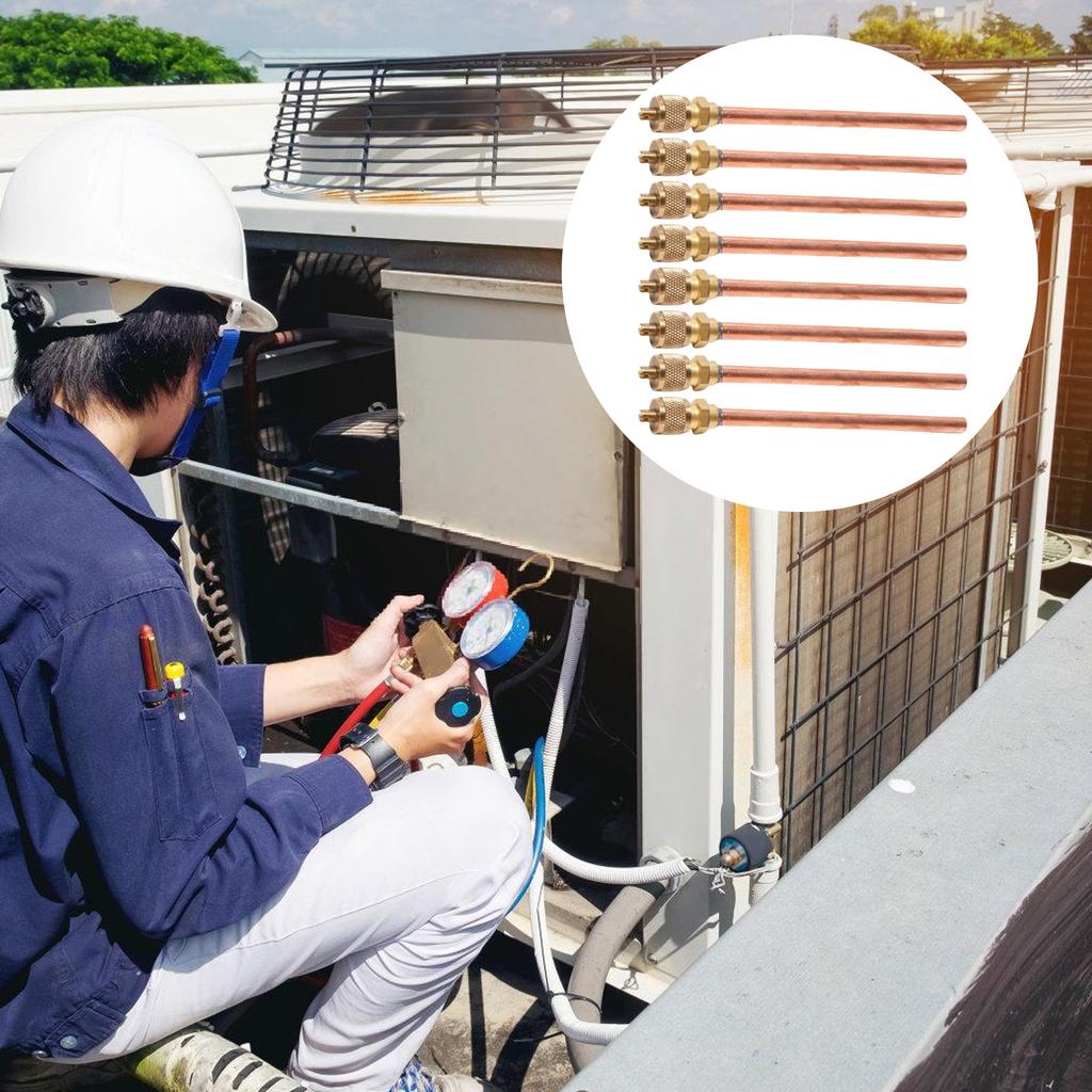 Confezione da 8 Valvole di Accesso per Servizio Accessori per Condizionamento Refrigerazione per Sistemi di Condizionamento Refrigerazione