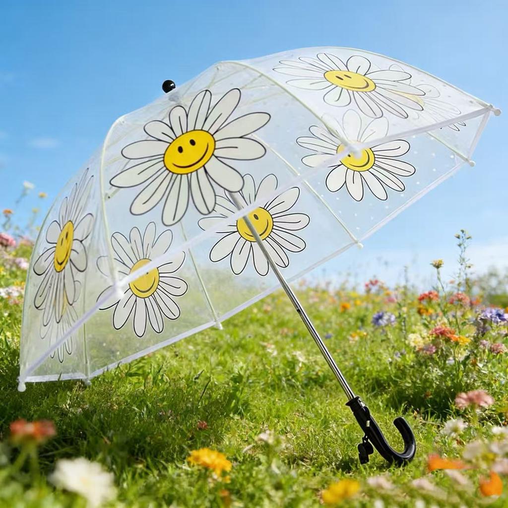 Manufacturer wholesale 1-1 year old bubble umbrella kindergarten baby umbrella cartoon safety children transparent umbrella light straight umbrella