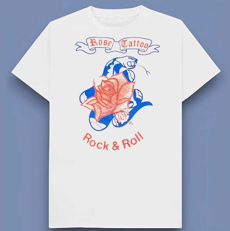 Vinatge Rose Tattoo ‘Rock  Roll’ T-Shirt For Gift Perfect Everyday Wear XL