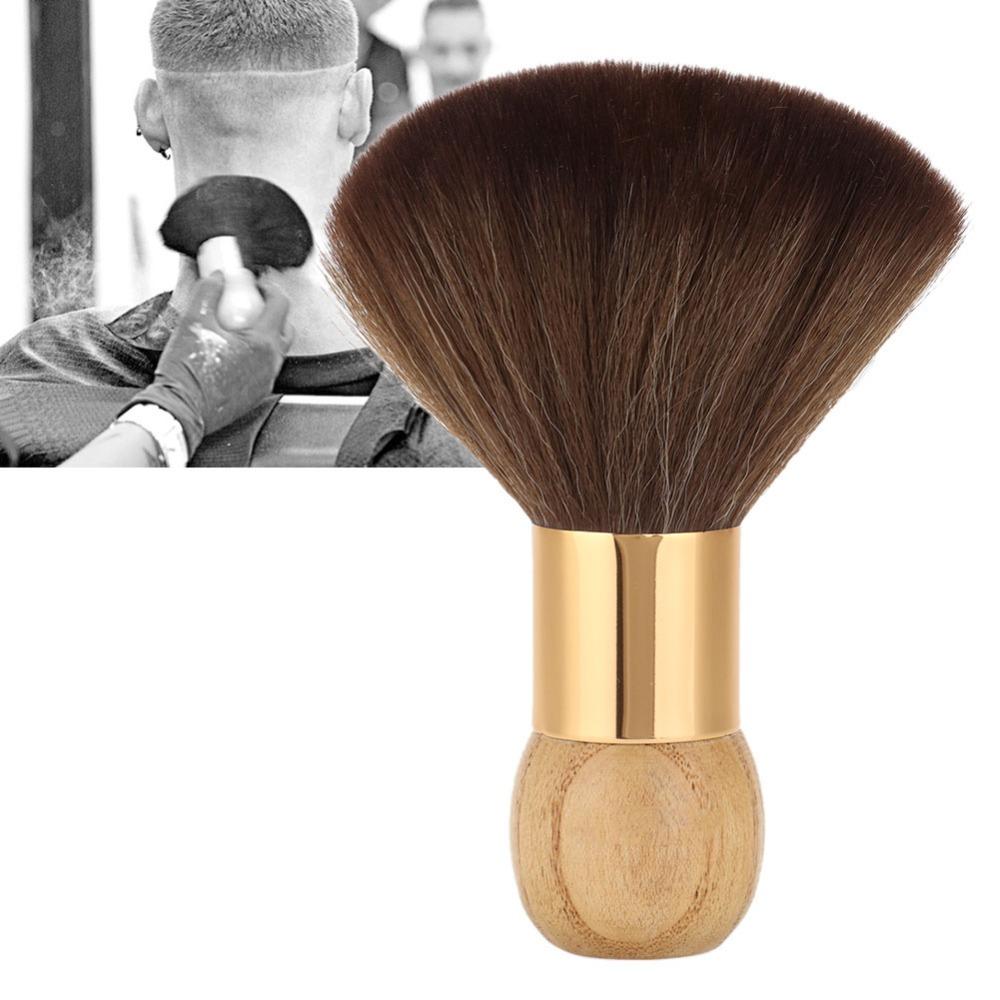 Wooden Handle Face Duster Brush Soft Cleaning Hairbrush Barber Neck Duster Barber Use