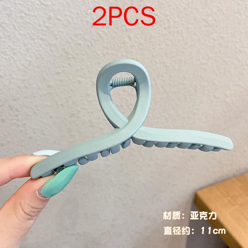 2 ΤΕΜ Premium Σετ Κεφαλών Νέο Γυναικείο Κλιπ Κλιπ Νύχι Μόδας Καφέ Μαύρο Ακρυλικό Μεγάλες Φουρκέτες Claw For Lady Clip Barrette Αξεσουάρ μαλλιών