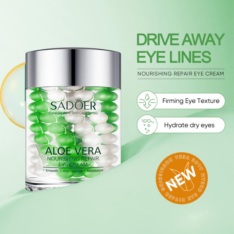 SADOER Aloe Vera Øyekrem Anti Mørke Ringer Fjerner av Poser under Øynene Nærende Fuktighetsgivende Oppstrammende Øyekremer Hudpleieprodukter