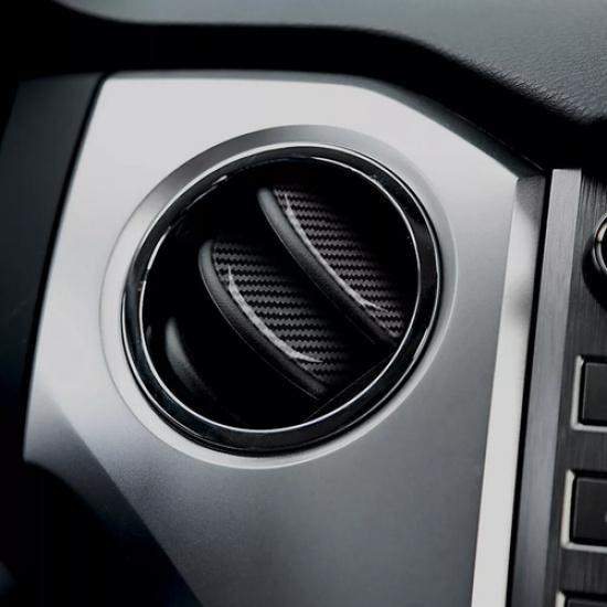 Carbon Fiber Side Air Vent Outlet Panel Cover Sticker For Toyota Tundra 14-