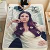 1pz Coperta in Flanella con Stampa Lana Del Rey, Alta qualità Confortevole per Tutte le Stagioni, Decorazione per la Casa, Calore e Comfort, Perfetta per Regali di Natale