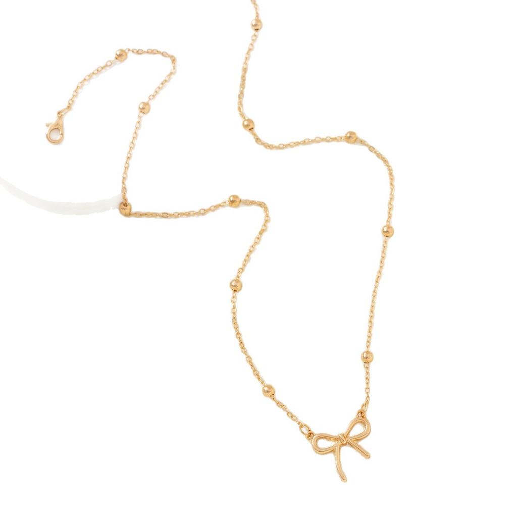 Sweet Cute Pendant Necklace Bow Fashion Women Jewelry  Unique