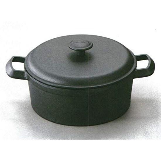 Iwachu Family Stew Pan 18 Black Coating Inner Diameter 18.5cm IH Compatible Nambu Cast Iron 21619