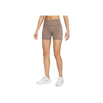 High-Waisted Logo Fitted Three-Quarter Sports Shorts Women Shorts Brown HJ2259-233